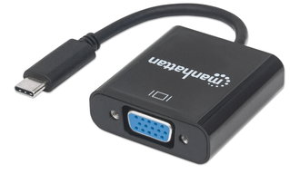 USB-C Male to VGA Female Converter Adapter - Manhattan IADAP USB31-VGAM
