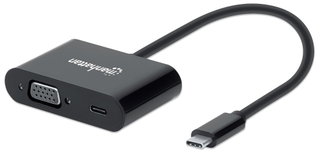 Adattatore Convertitore USB-C Maschio VGA Femmina con Power Delivery - Manhattan IADAP USB31-VGAMPD