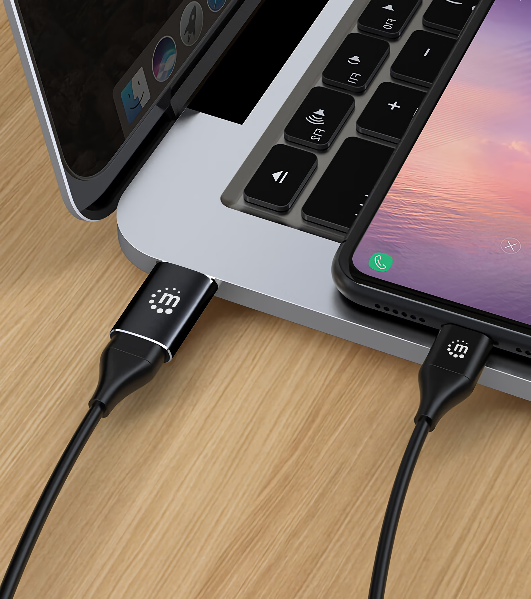 Adattatore Convertitore USB 3.2 USB-A Maschio a USB-C™ Femmina - Manhattan IADAP USB32-AM/CF