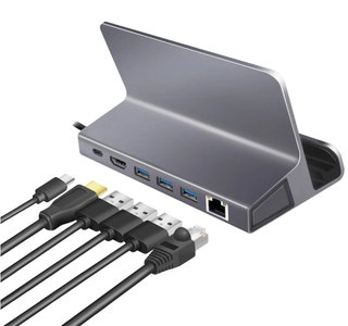 USB-C 6-in-1 Docking Station for Steam Deck/iPad/Tablet - Logilink IADAP USB32-DECK