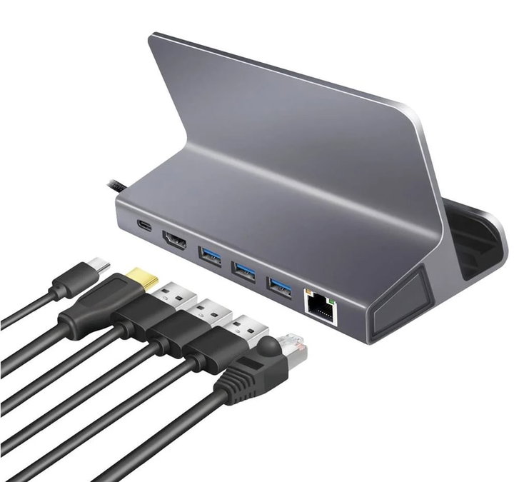 USB-C 6-in-1 Docking Station for Steam Deck/iPad/Tablet - Logilink IADAP USB32-DECK