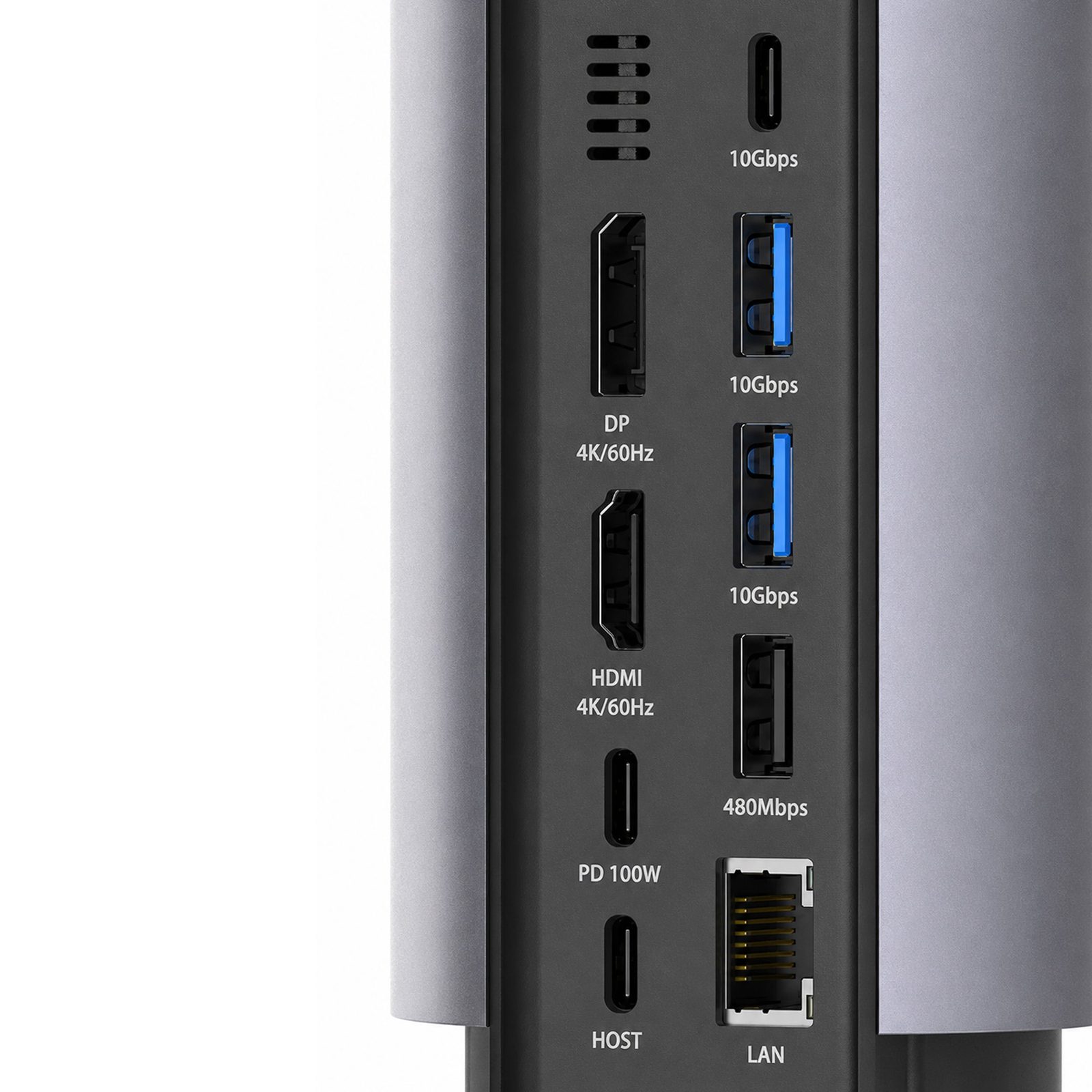 Docking Station USB-C™ 9 in 1 con Funzione di Ricarica Wireless - Techly IADAP USB32-DOCK91WR
