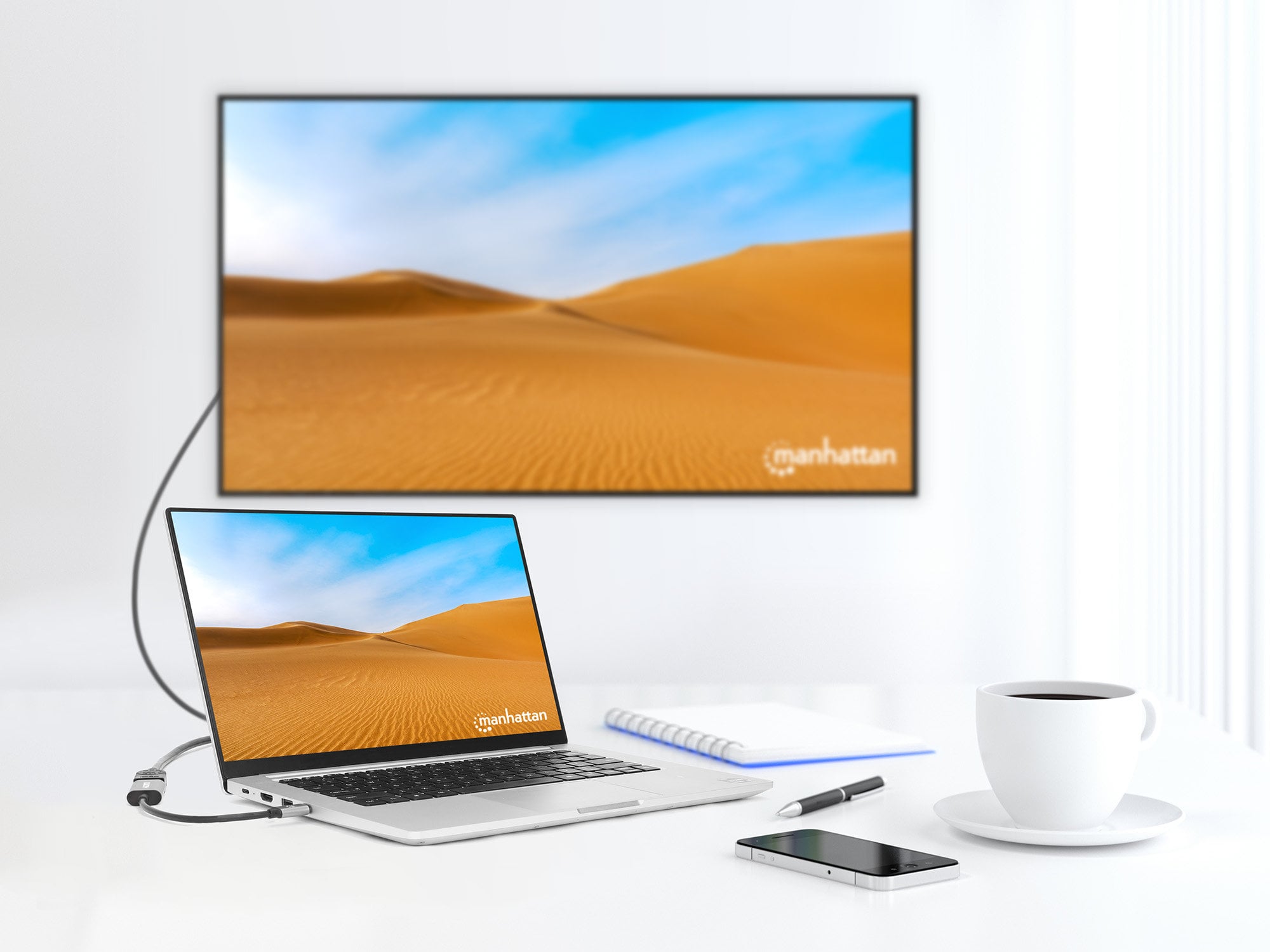 Adattatore USB-C™ 3.2 a HDMI 4K@60Hz - Manhattan IADAP USB32-HDMIM60