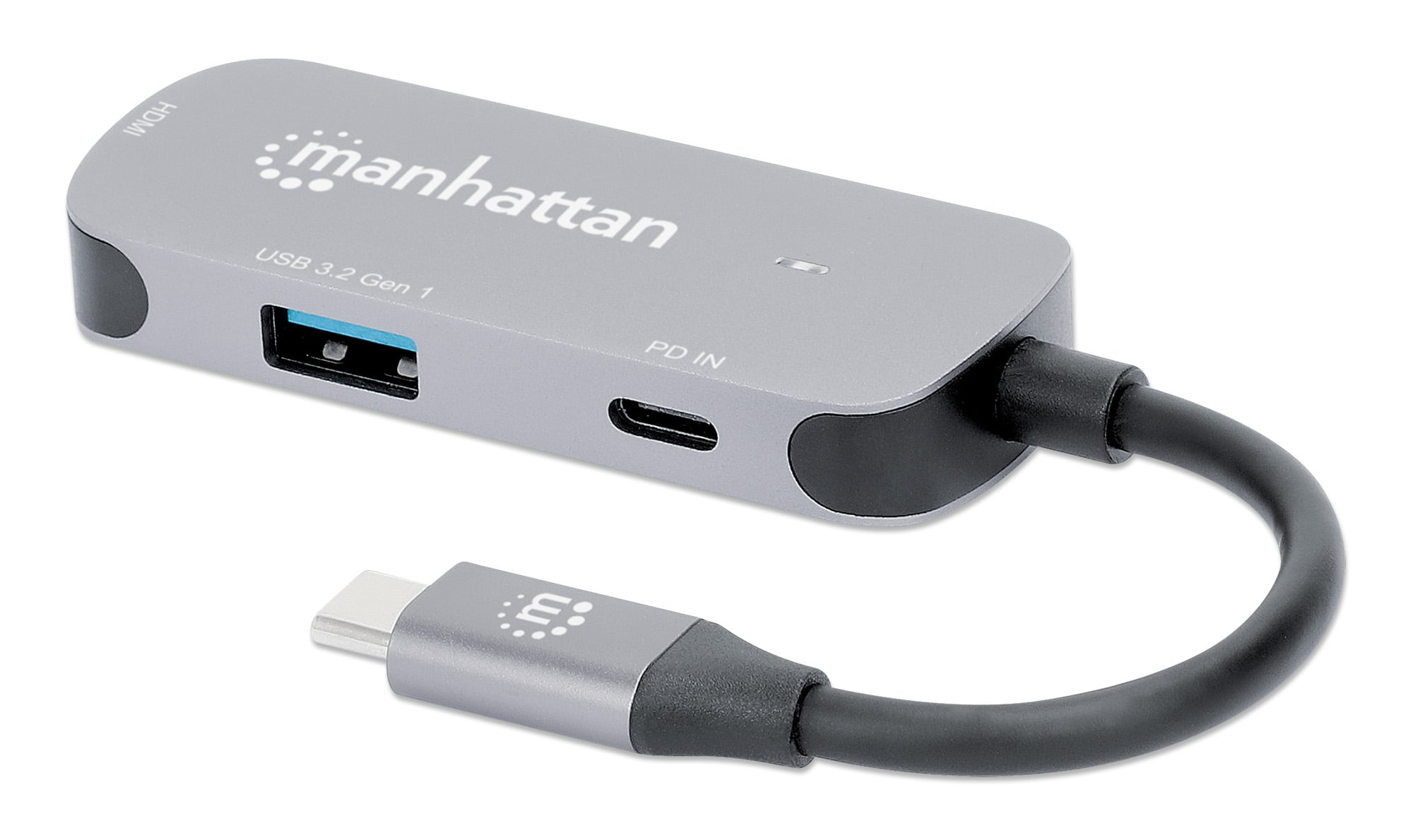Convertitore USB-C™ a HDMI 3-in-1 con Power Delivery - Manhattan IADAP USB32-HDMIPD