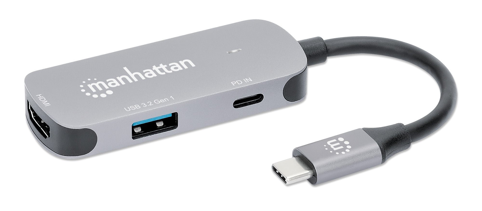 Convertitore USB-C™ a HDMI 3-in-1 con Power Delivery - Manhattan IADAP USB32-HDMIPD
