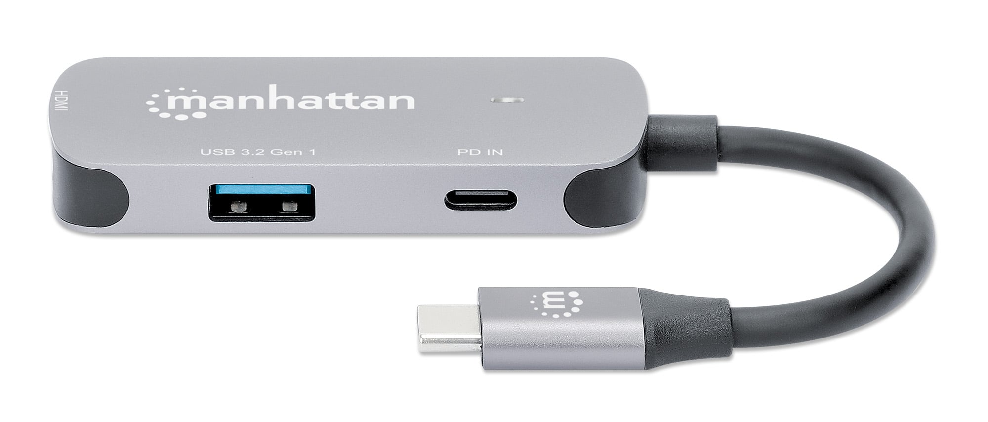 Convertitore USB-C™ a HDMI 3-in-1 con Power Delivery - Manhattan IADAP USB32-HDMIPD