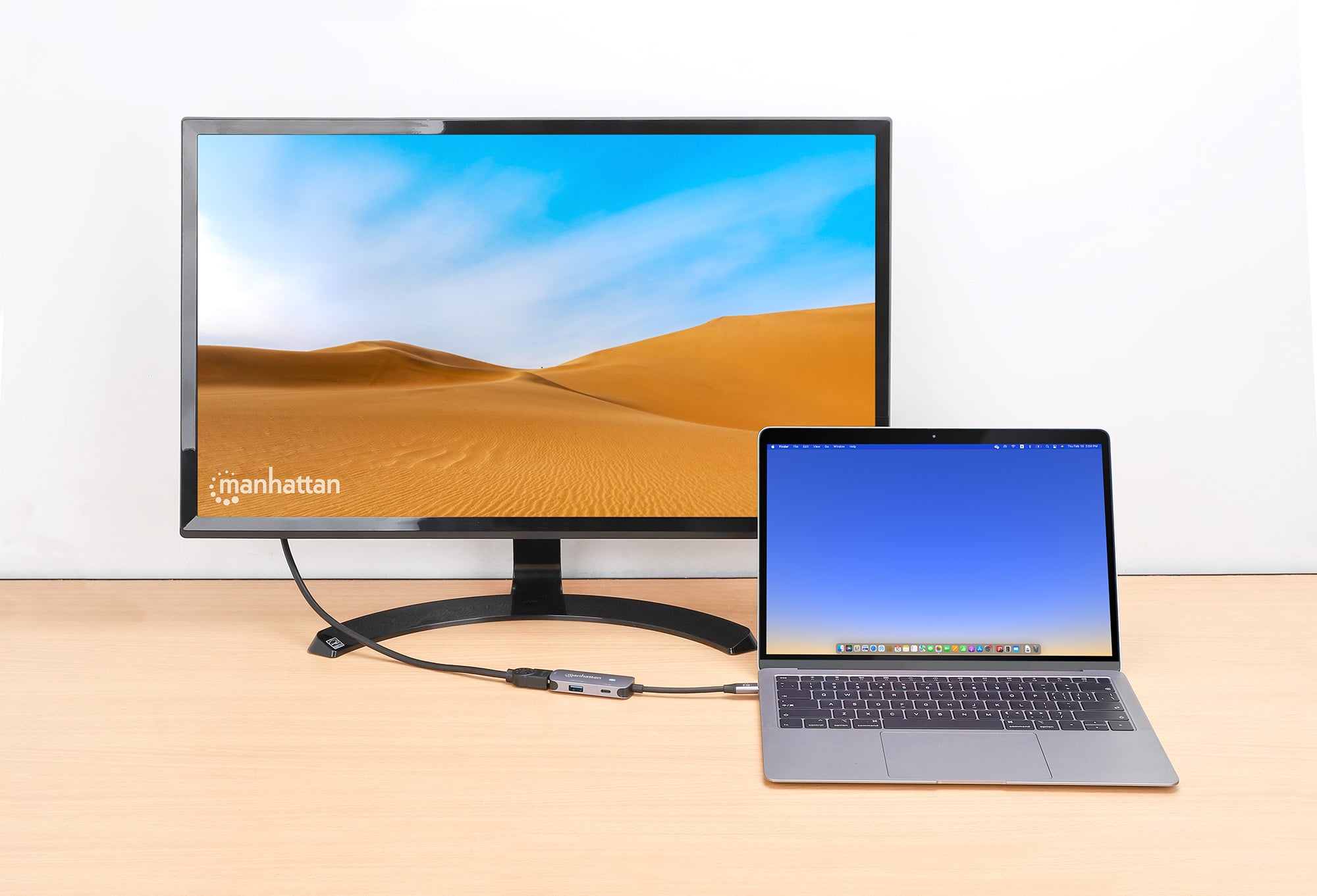 Convertitore USB-C™ a HDMI 3-in-1 con Power Delivery - Manhattan IADAP USB32-HDMIPD