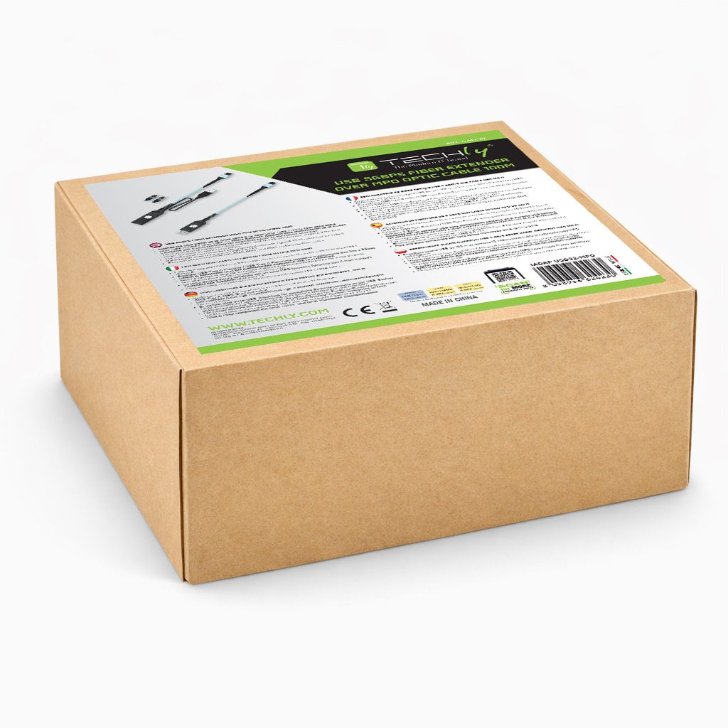 Extender USB 5Gbps su Cavo in Fibra Ottica MPO 100m - Techly IADAP USB32-MPO