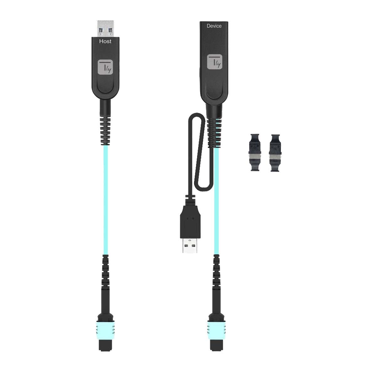 Extender USB 5Gbps su Cavo in Fibra Ottica MPO 100m - Techly IADAP USB32-MPO