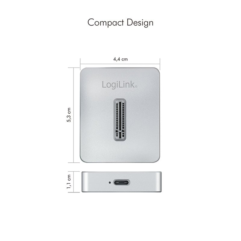 Docking Station for SSD M. 2 NVMe (PCIe) USB 3.2 Gen 2 Silver - Logilink IADAP USB 32 -QKNVME