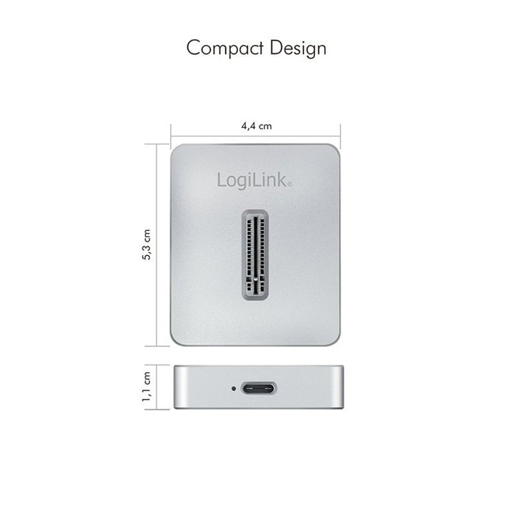 Docking Station for M.2 NVMe (PCIe) SSD USB 3.2 Gen 2, Silver - Logilink IADAP USB32-QKNVME