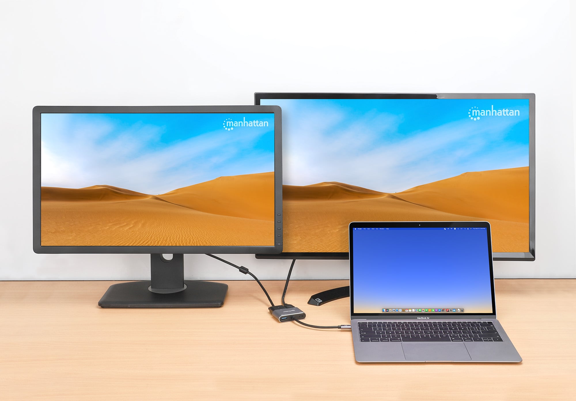 Convertitore USB-C™ a HDMI e VGA 4-in-1 con Power Delivery - Manhattan IADAP USB32-VGAPD
