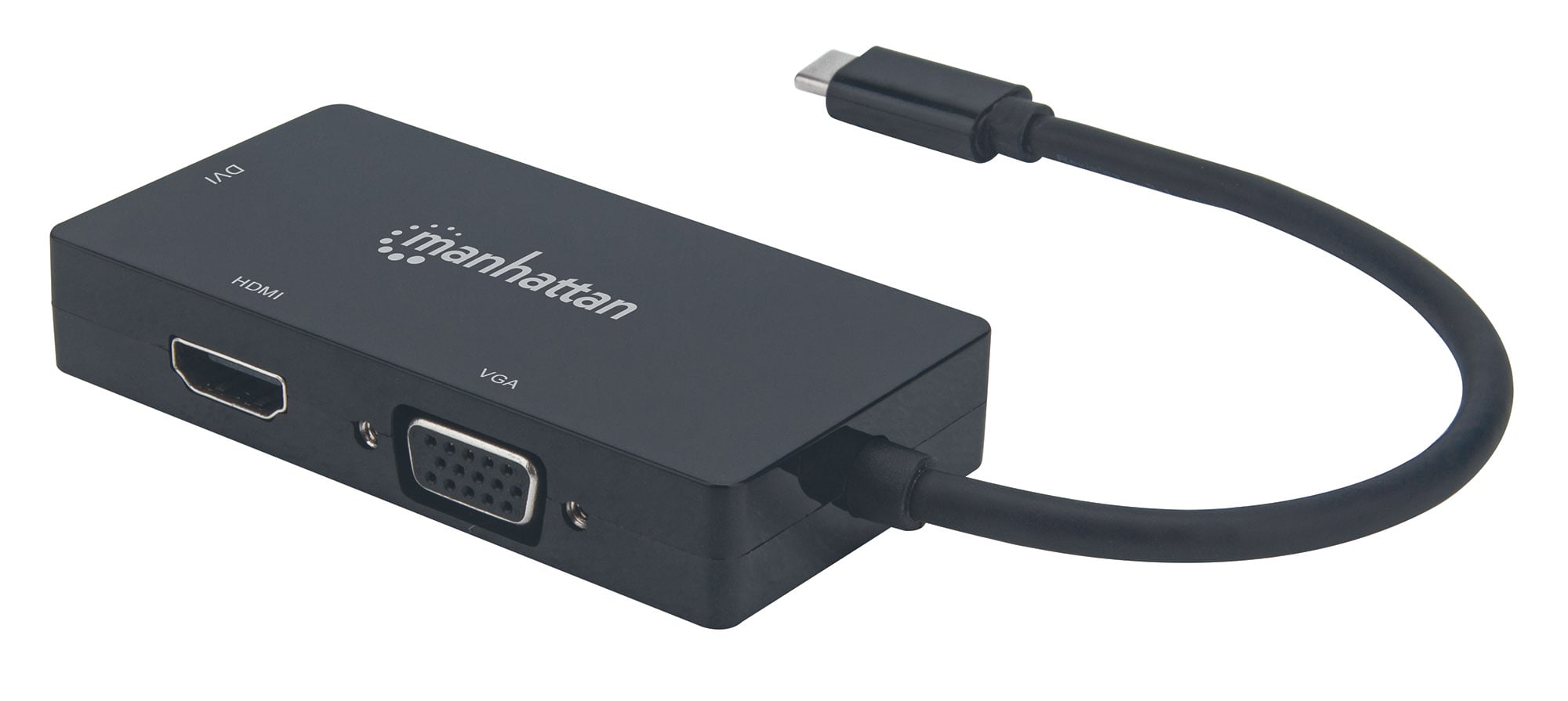 Convertitore Audio Video USB-C™ 3-in-1 Multiporta HDMI DVI VGA - Manhattan IADAP USBC-AV4K