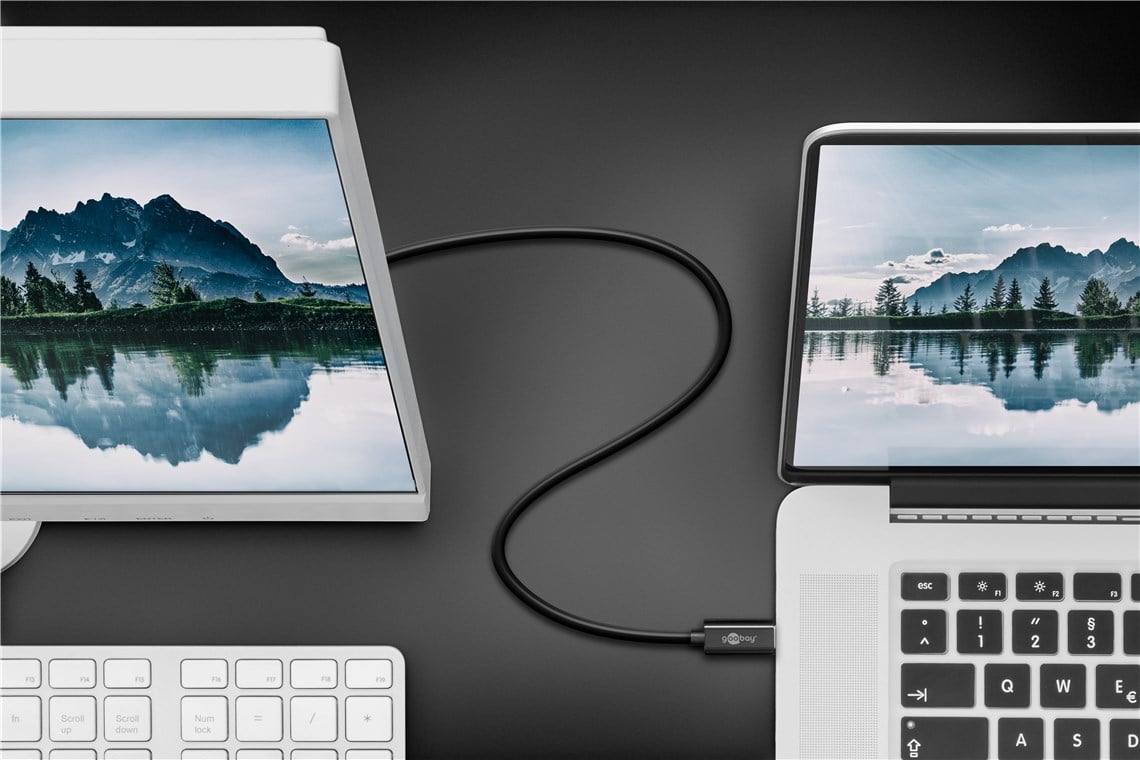 Cavo Adattatore USB-C™ a DisplayPort 4K 1.2m Nero - Goobay IADAP USBC-DCP-010