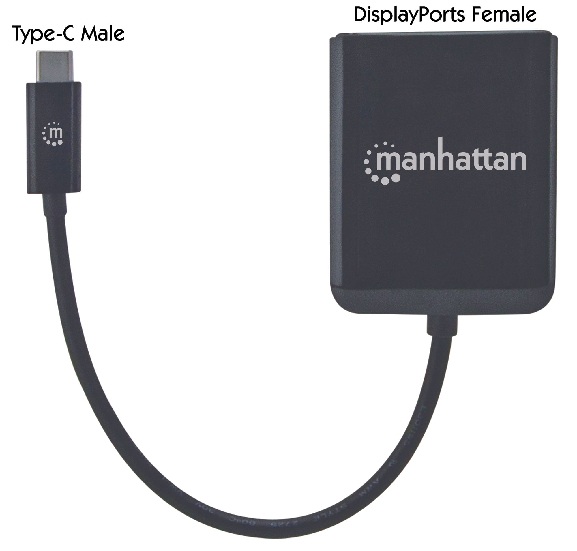 Adattatore Convertitore USB-C™ a 2x DisplayPort Hub MST - Manhattan IADAP USBC-DP2H