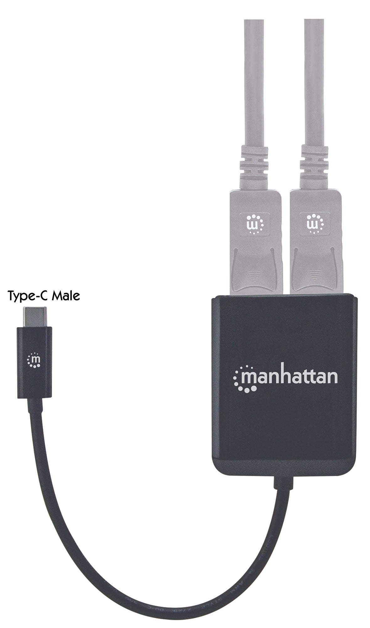 Adattatore Convertitore USB-C™ a 2x DisplayPort Hub MST - Manhattan IADAP USBC-DP2H