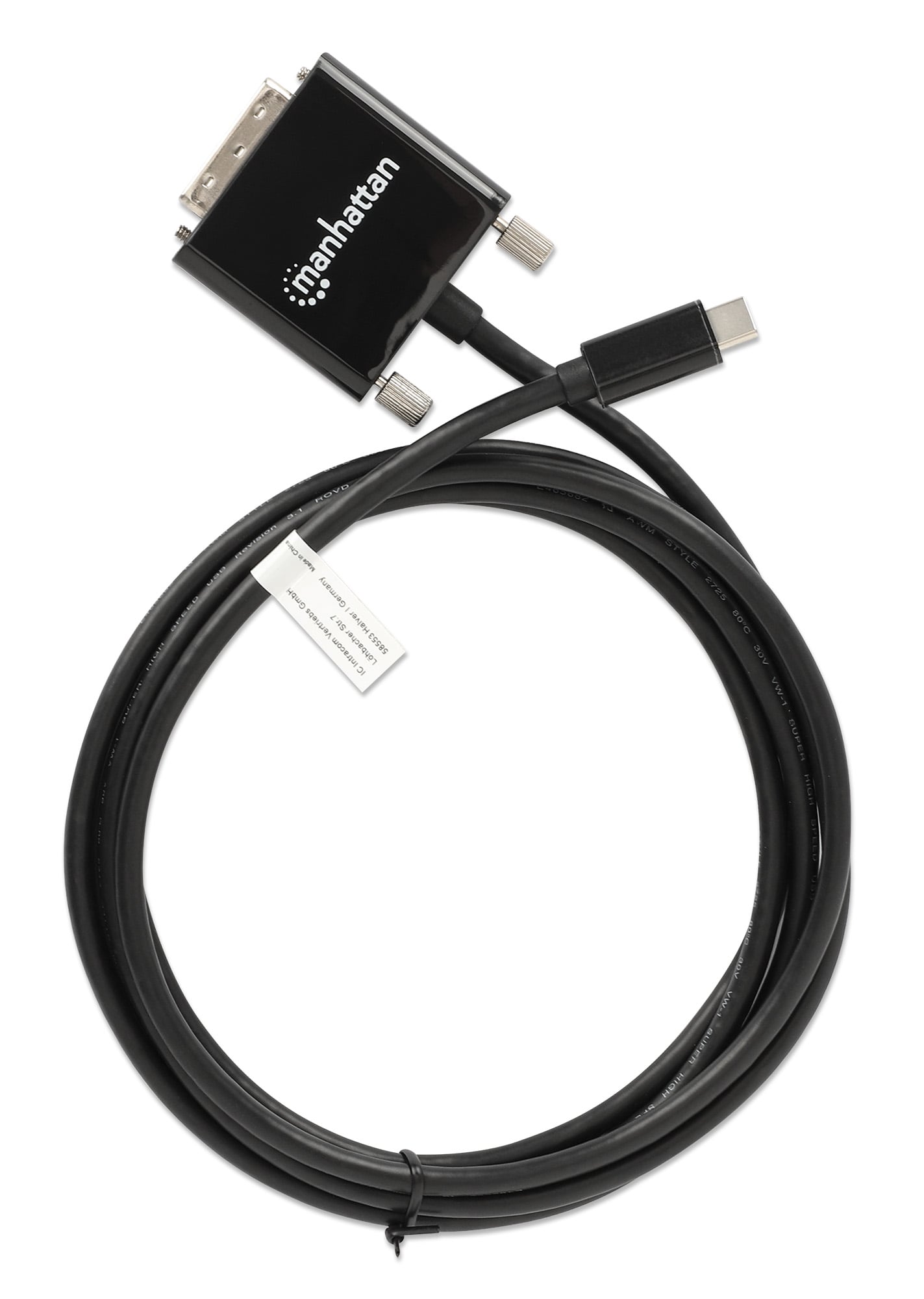 Cavo Adattatore USB-C™ Maschio a DVI Maschio 2m Nero - Manhattan IADAP USBC-DVI