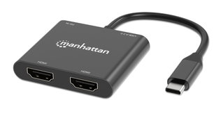 Adattatore USB-C a Doppio Monitor HDMI 4K PD - Manhattan IADAP USBC-HDMI24KMH