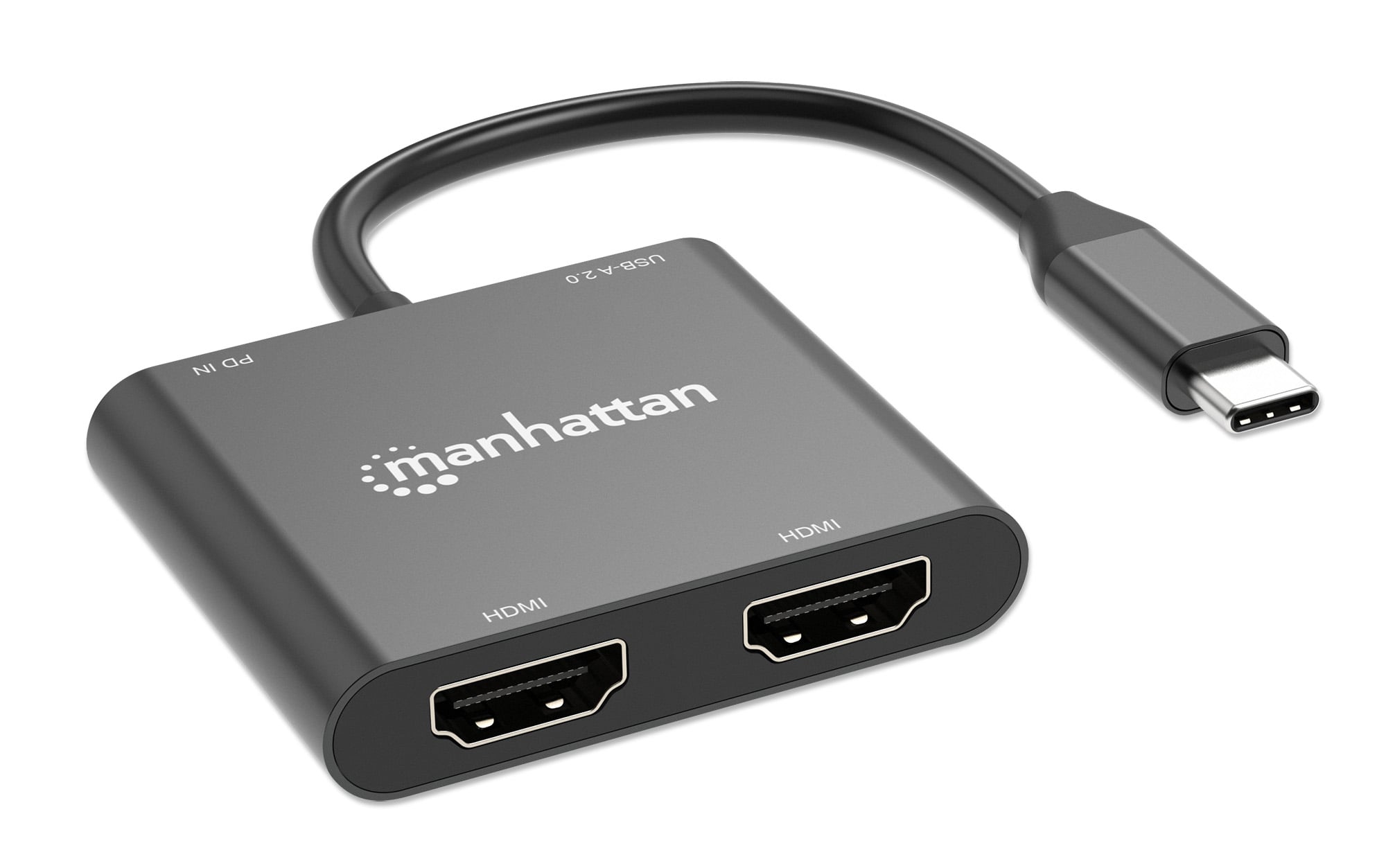Adattatore USB-C™ PD a Doppio Monitor HDMI per Laptop e Tablet - Manhattan IADAP USBC-HDMI24KMH