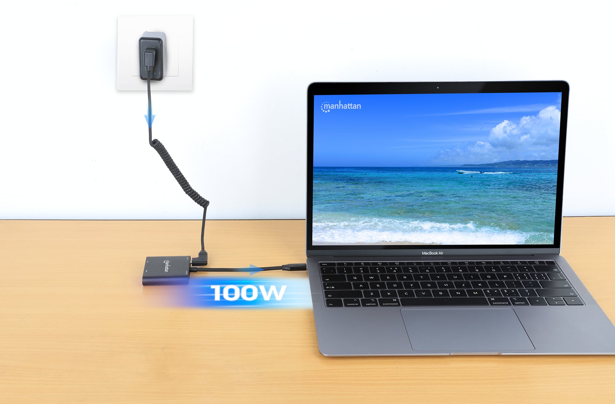 Adattatore USB-C™ PD a Doppio Monitor HDMI per Laptop e Tablet - Manhattan IADAP USBC-HDMI24KMH