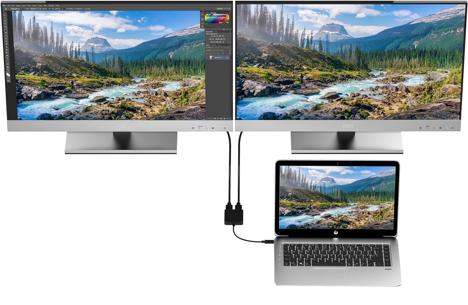 Adattatore Convertitore USB-C™ a 2x HDMI 4K - Techly IADAP USBC-HDMI2T4K