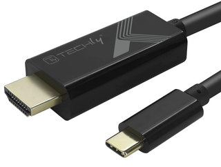 USB-C to HDMI adapter cable 2.0 4K 2m black - Techly IADAP USBC-HDMI2TY