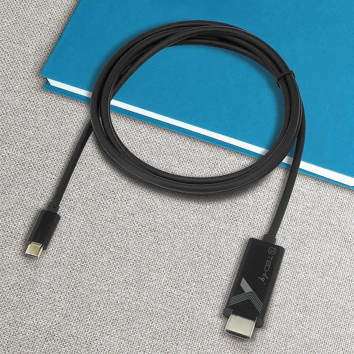 USB-C to HDMI adapter cable 2.0 4K 2m black - Techly IADAP USBC-HDMI2TY