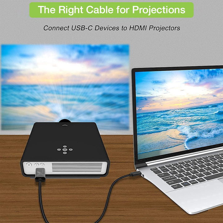 USB-C to HDMI adapter cable 2.0 4K 2m black - Techly IADAP USBC-HDMI2TY