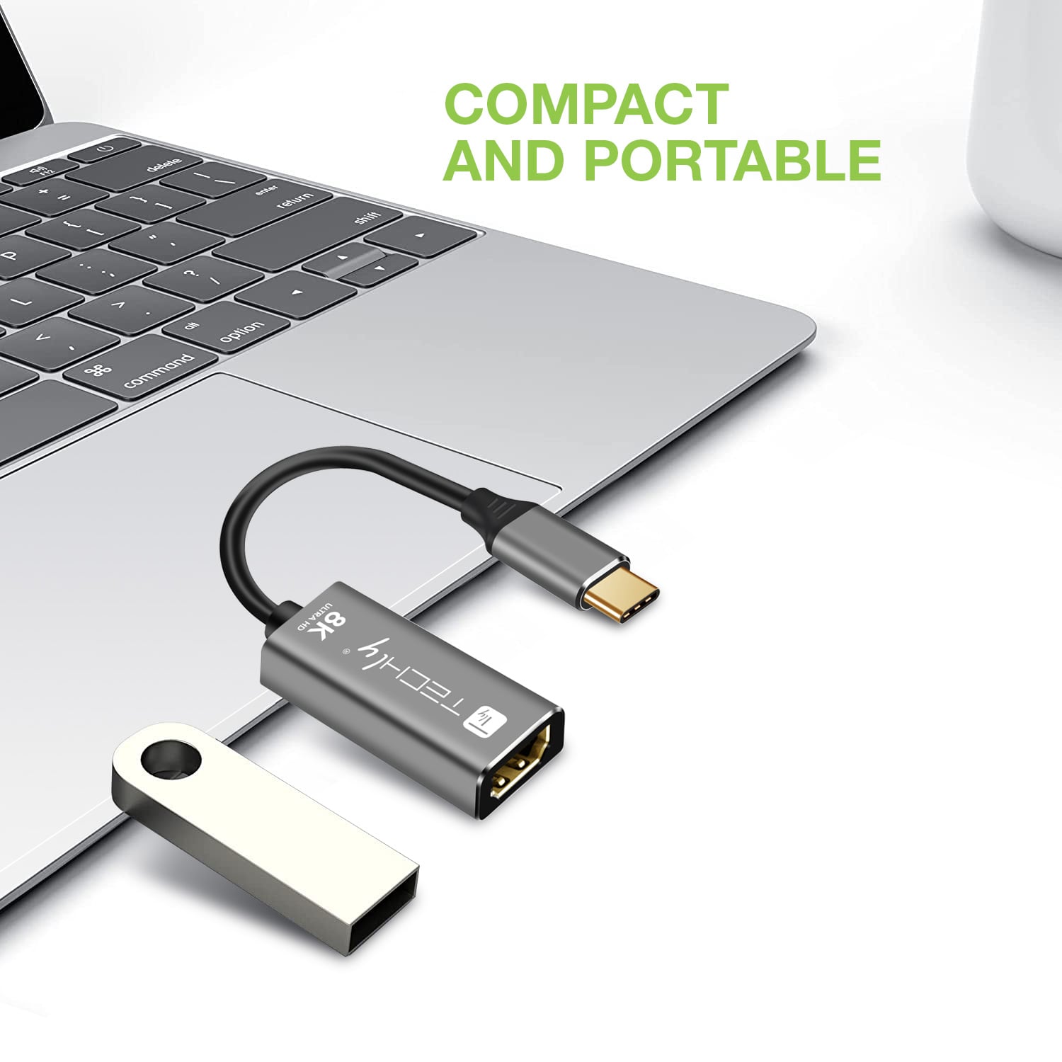 Adattatore USB-C™ 3.2 a HDMI 2.1 8K@60Hz 15 cm - Techly IADAP USBC-HDMI8