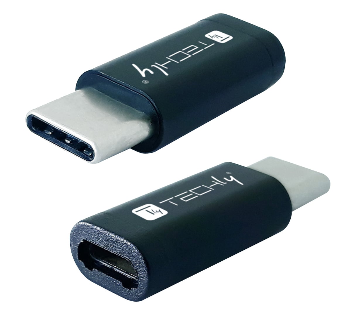 Mini Convertitore Adattatore USB-C™ Maschio a Micro USB Femmina - Techly IADAP USBC-MBKT