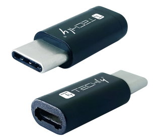 Mini Convertitore USB-C Maschio a Micro USB Femmina - Techly IADAP USBC-MBKT