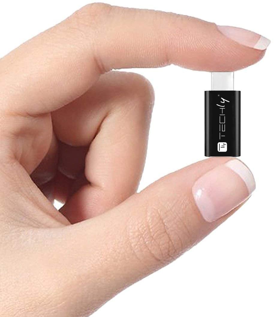Mini Convertitore Adattatore USB-C™ Maschio a Micro USB Femmina - Techly IADAP USBC-MBKT