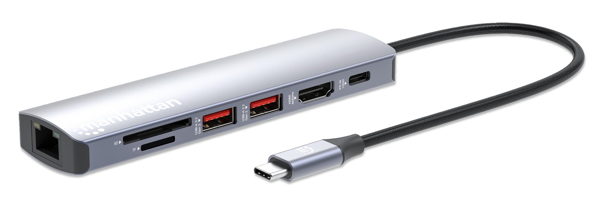 Docking Station USB-C 7 -in- 1 4 K Hub Multiport - Manhattan IADAP USBC-MULTIAL 4