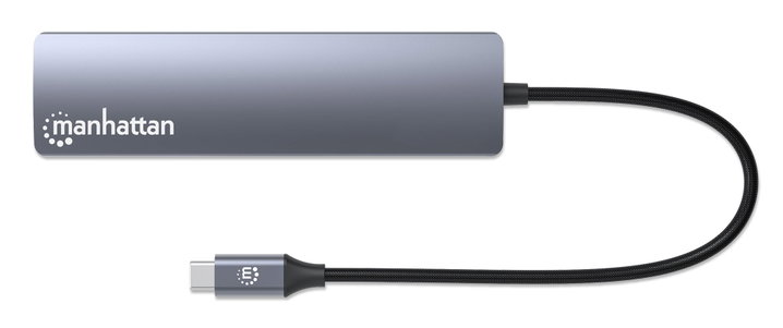 Docking Station USB-C 7-in-1 Hub Multiporta 4K HDMI PD 100W - Manhattan IADAP USBC-MULTIAL4