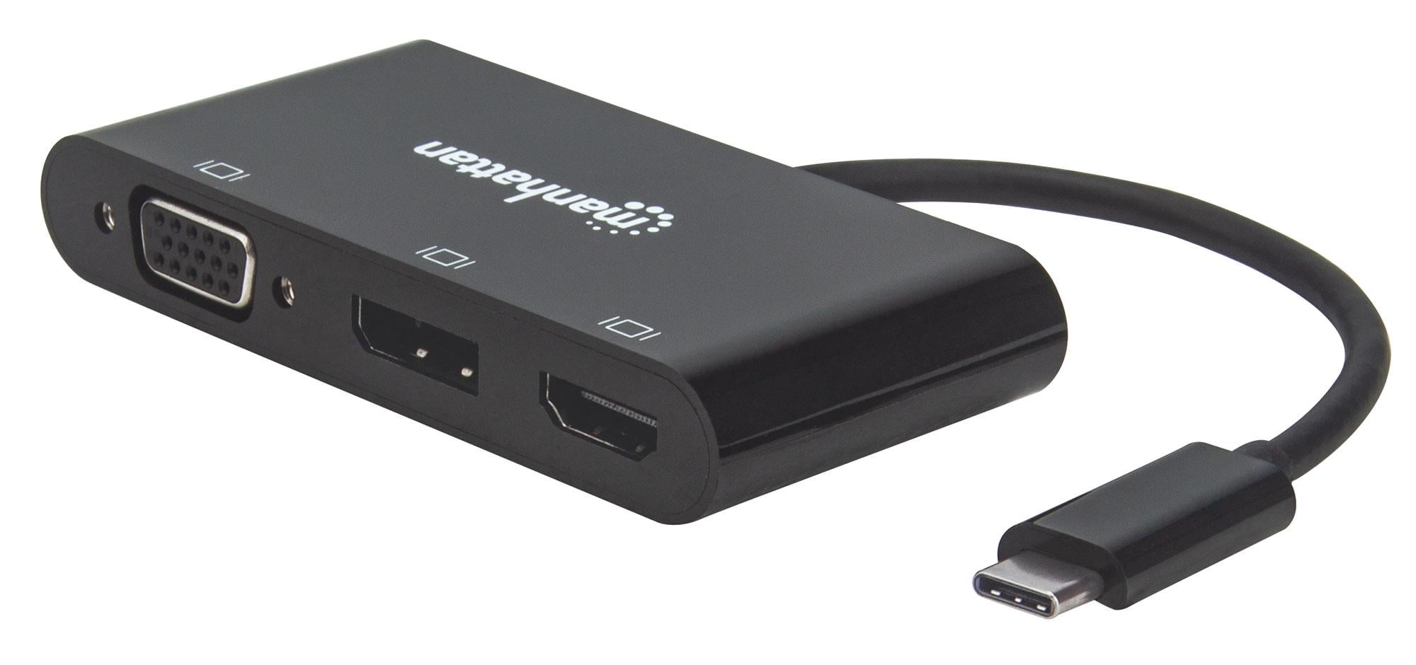 Convertitore Audio Video USB-C™ Multiporta - Hub MST HDMI DP VGA - Manhattan IADAP USBC-MULTIHUB