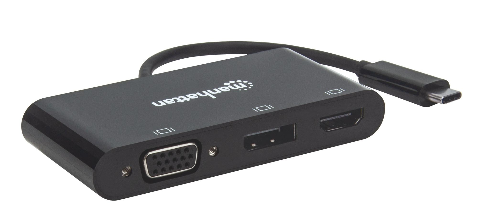 Convertitore Audio Video USB-C™ Multiporta - Hub MST HDMI DP VGA - Manhattan IADAP USBC-MULTIHUB