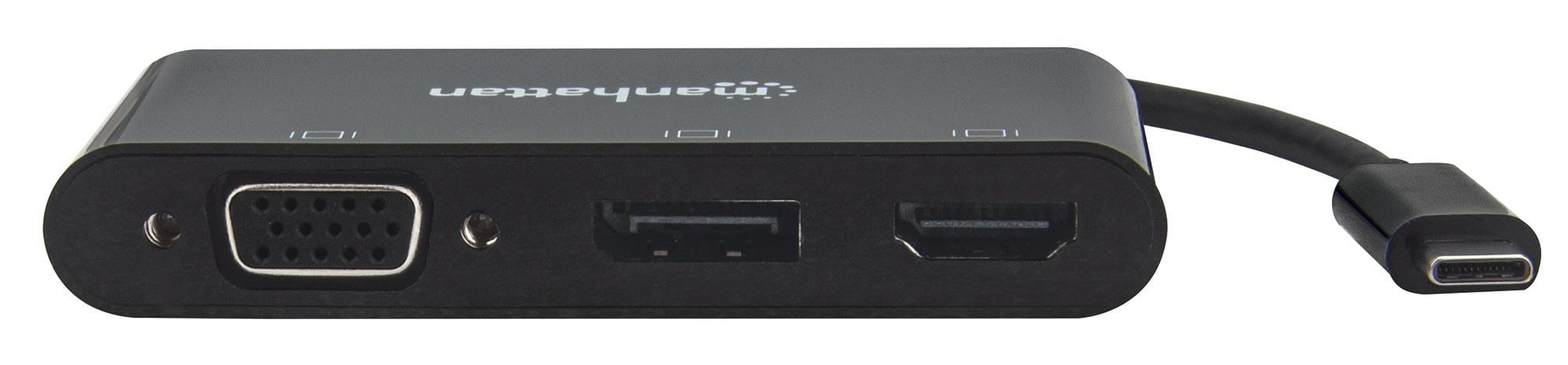 Convertitore Audio Video USB-C™ Multiporta - Hub MST HDMI DP VGA - Manhattan IADAP USBC-MULTIHUB