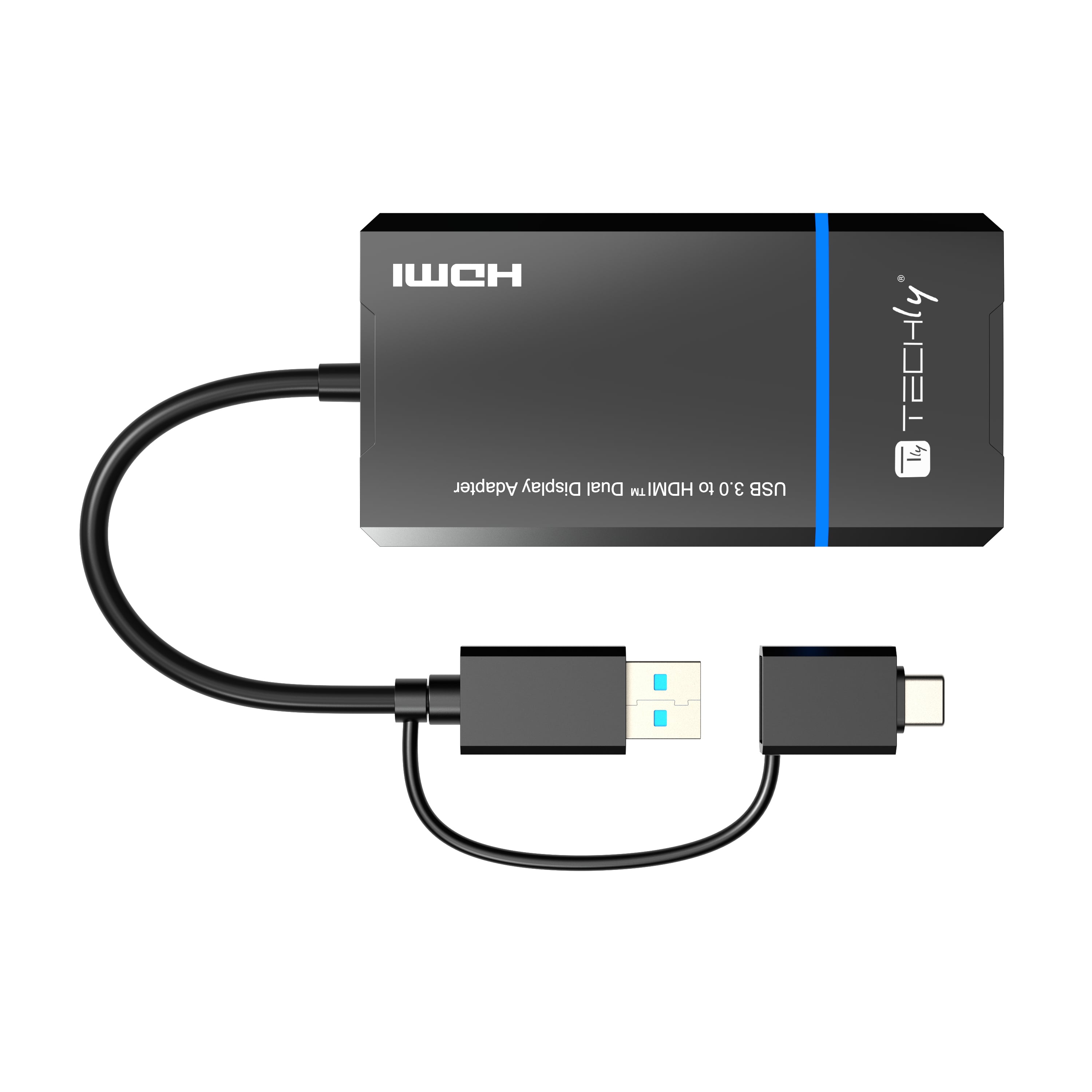 Adattatore USB-C™ e USB-A a Doppio Monitor HDMI - Techly IADAP USBCA-2HDMI