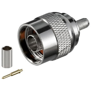 N Male Crimp Connector for RG58 - Goobay IADAP WL-NM
