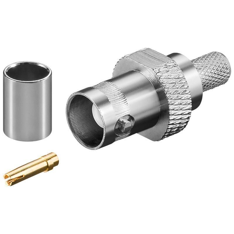 Connettore BNC Femmina a Crimpare per Cavo RG59/62 - Goobay IBNC 1012