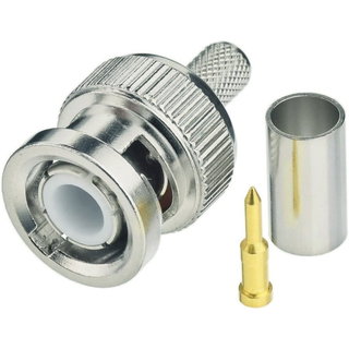 BNC Male Crymp Cable Connector RG 58 50 Ohm - IBNC 2010