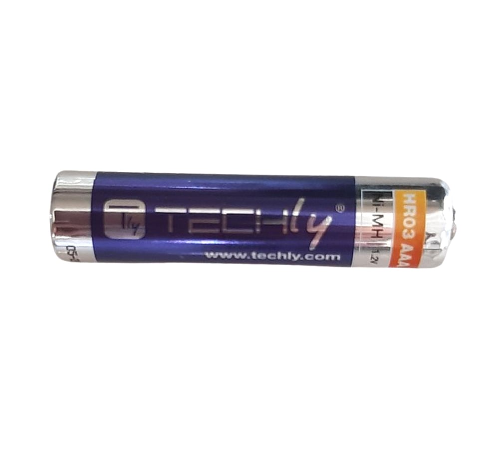 Blister 2 Batterie Ricaricabili Mini Stilo HR03 AAA 1000 mAh - Techly IBT-K1000-B2T