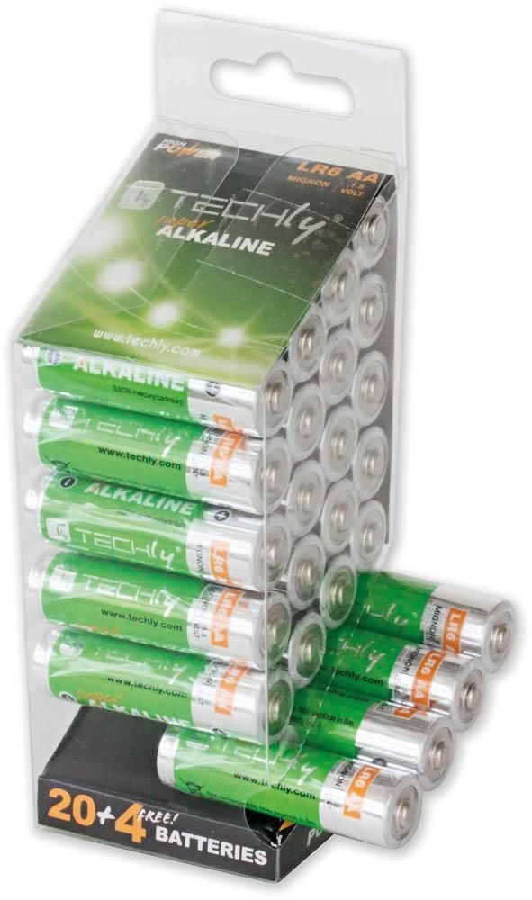 Multipack 24 Batterie High Power Stilo AA Alcaline LR06 1,5V - Techly IBT-KAL-LR06-B24T