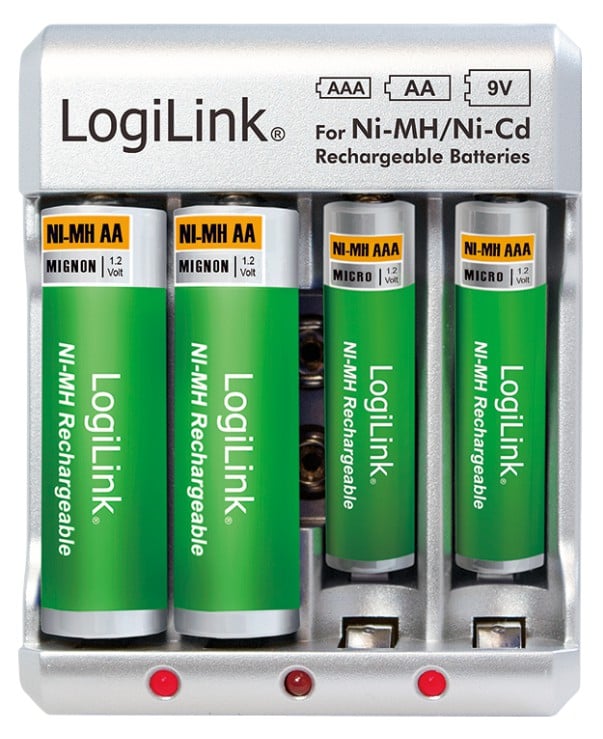 Charger for AA/AAA/ 9 V Ni-MH/Ni-Cd - Logilink IBT-KCR 0168
