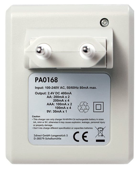 Charger for AA/AAA/ 9 V Ni-MH/Ni-Cd - Logilink IBT-KCR 0168