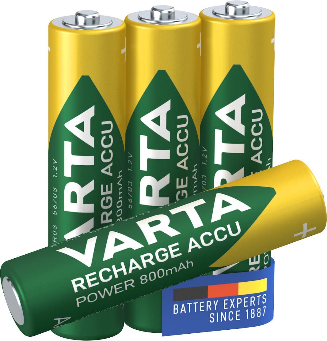Blister 4 Batterie Ricaricabili Mini Stilo AAA 800 mAh - Varta IBT-KVR-LR03-48