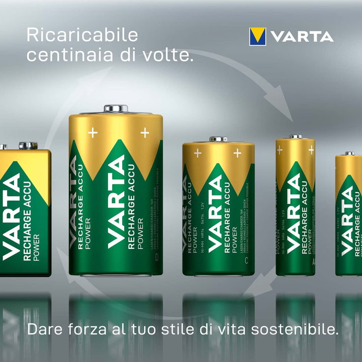 Blister 4 Rechargeable Mini Stilo AAA Batteries 800 mAh - Varta IBT-KVR-LR03-48