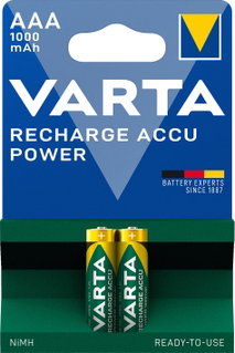 Blister 2 Rechargeable Mini Stilo AAA Batteries 1000 mAh - Varta IBT-KVR-LR06-210