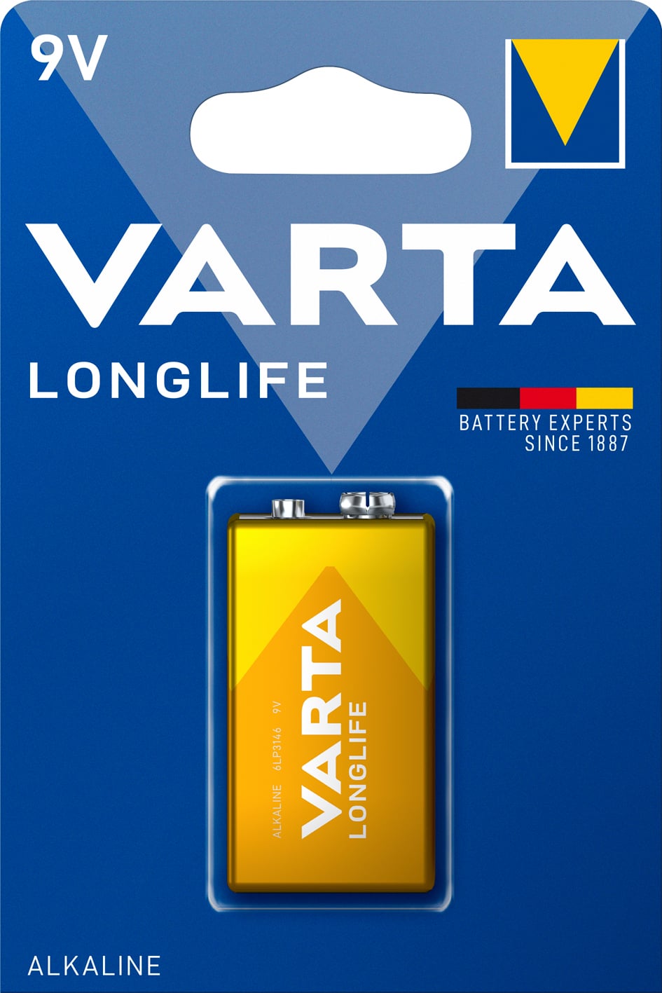Blister 1 Batteria 9V Longlife Alcalina 6LP3146 - Varta IBT-KVT-9VL1