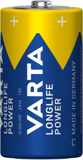Blister 2 Batterie 1.5V Longlife Power Alcalina C Mezza Torcia - Varta IBT-KVT-CLLP2